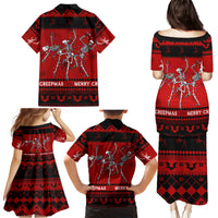 Christmas Family Matching Puletasi Dress and Hawaiian Shirt Jolly Skull Merry Creepmas - Wonder Print Shop