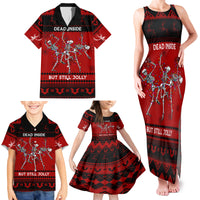 Christmas Family Matching Tank Maxi Dress and Hawaiian Shirt Jolly Skull Merry Creepmas - Wonder Print Shop