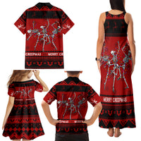 Christmas Family Matching Tank Maxi Dress and Hawaiian Shirt Jolly Skull Merry Creepmas - Wonder Print Shop