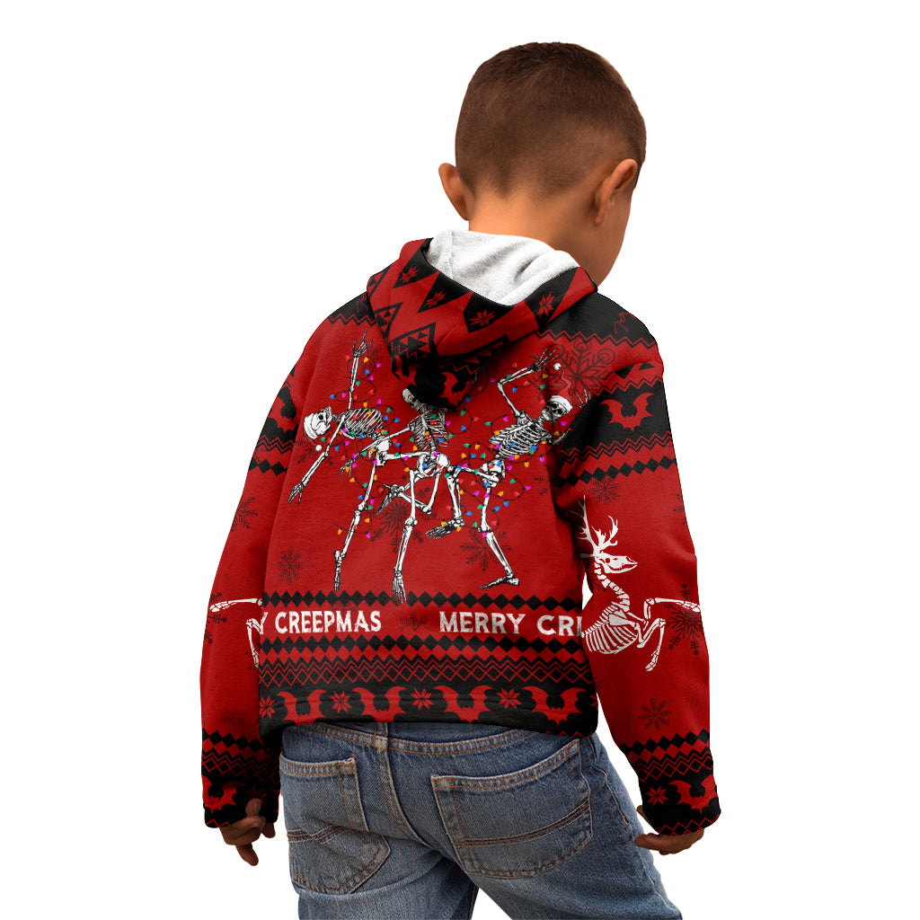 Christmas Kid Hoodie Jolly Skull Merry Creepmas - Wonder Print Shop