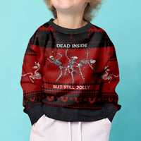 Wonder Print Christmas Kid Ugly Christmas Sweater Jolly Skull Merry Creepmas - Wonder Print Shop