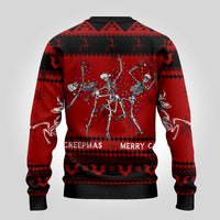 Wonder Print Christmas Ugly Christmas Sweater Jolly Skull Merry Creepmas - Wonder Print Shop