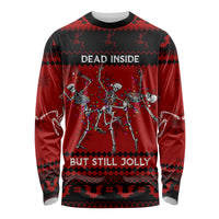Christmas Long Sleeve Shirt Jolly Skull Merry Creepmas - Wonder Print Shop