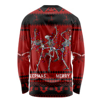 Christmas Long Sleeve Shirt Jolly Skull Merry Creepmas - Wonder Print Shop