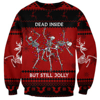 Christmas Sweatshirt Jolly Skull Merry Creepmas - Wonder Print Shop