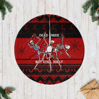 Wonder Print Christmas Tree Skirt Jolly Skull Merry Creepmas - Wonder Print Shop