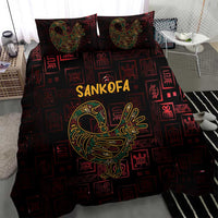 Africa Adinkra Symbol Bedding Set Sankofa Bird - Cosmic Red LT7 - Wonder Print Shop