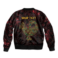 Africa Adinkra Symbol Bomber Jacket Sankofa Bird - Cosmic Red LT7 - Wonder Print Shop