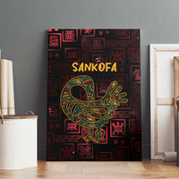 Africa Adinkra Symbol Canvas Wall Art Sankofa Bird - Cosmic Red LT7 - Wonder Print Shop