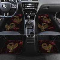 Africa Adinkra Symbol Car Mats Sankofa Bird - Cosmic Red LT7 - Wonder Print Shop