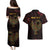 Africa Adinkra Symbol Couples Matching Puletasi and Hawaiian Shirt Sankofa Bird - Cosmic Red LT7 - Wonder Print Shop