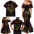 Africa Adinkra Symbol Family Matching Mermaid Dress and Hawaiian Shirt Sankofa Bird - Cosmic Red LT7 - Wonder Print Shop