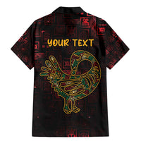 Africa Adinkra Symbol Family Matching Mermaid Dress and Hawaiian Shirt Sankofa Bird - Cosmic Red LT7 - Wonder Print Shop
