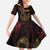 Africa Adinkra Symbol Family Matching Off Shoulder Maxi Dress and Hawaiian Shirt Sankofa Bird - Cosmic Red LT7 - Wonder Print Shop