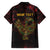Africa Adinkra Symbol Family Matching Off Shoulder Short Dress and Hawaiian Shirt Sankofa Bird - Cosmic Red LT7 - Wonder Print Shop