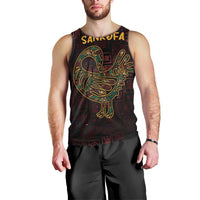 Africa Adinkra Symbol Men Tank Top Sankofa Bird - Cosmic Red - Wonder Print Shop