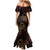 Africa Adinkra Symbol Mermaid Dress Sankofa Bird - Cosmic Red - Wonder Print Shop