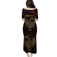 Africa Adinkra Symbol Puletasi Sankofa Bird - Cosmic Red - Wonder Print Shop