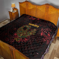 Africa Adinkra Symbol Quilt Sankofa Bird - Cosmic Red - Wonder Print Shop