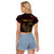 Africa Adinkra Symbol Raglan Cropped T Shirt Sankofa Bird - Cosmic Red - Wonder Print Shop