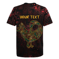 Africa Adinkra Symbol Rugby Jersey Sankofa Bird - Cosmic Red - Wonder Print Shop