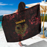 Africa Adinkra Symbol Sarong Sankofa Bird - Cosmic Red - Wonder Print Shop