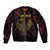 Africa Adinkra Symbol Sleeve Zip Bomber Jacket Sankofa Bird - Cosmic Red - Wonder Print Shop