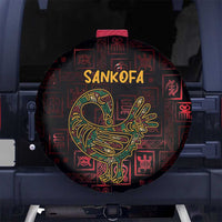 Africa Adinkra Symbol Spare Tire Cover Sankofa Bird - Cosmic Red - Wonder Print Shop