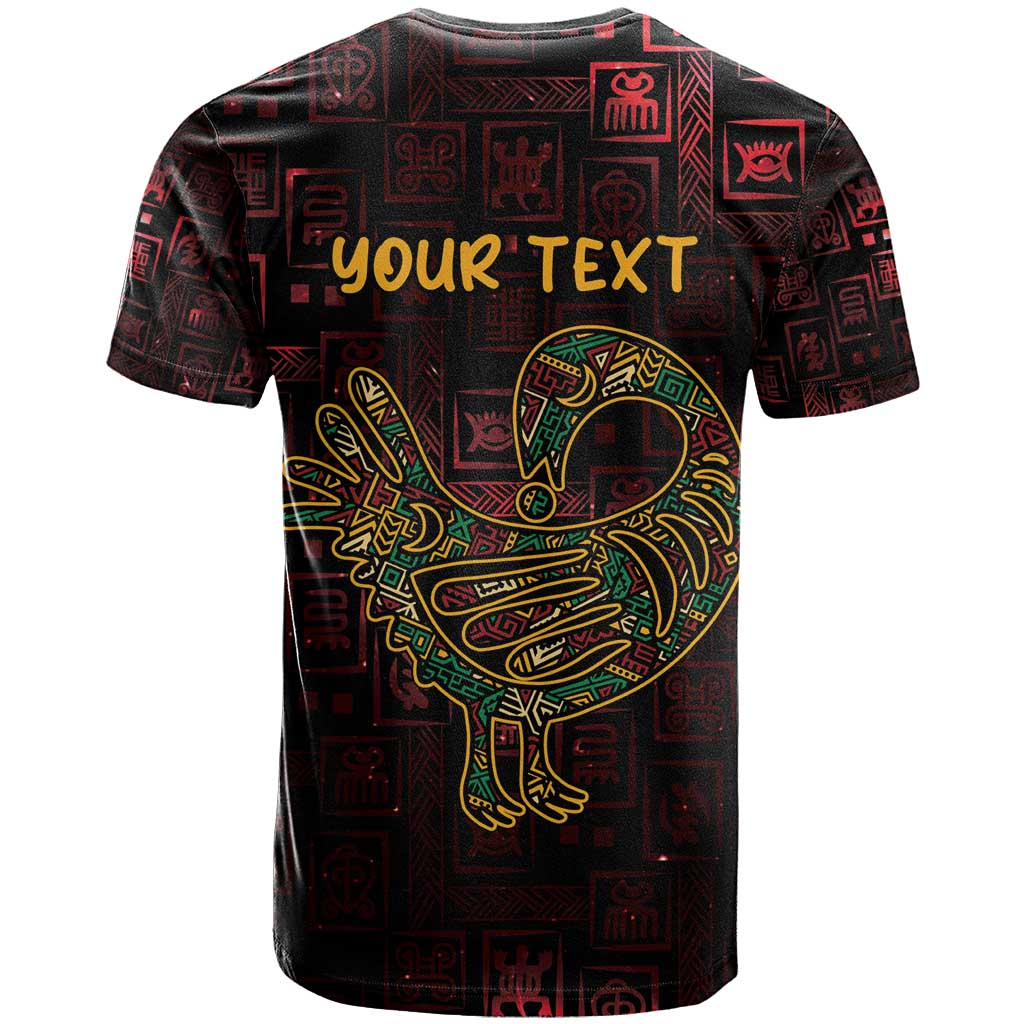 Africa Adinkra Symbol T Shirt Sankofa Bird - Cosmic Red - Wonder Print Shop