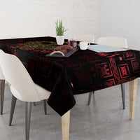 Africa Adinkra Symbol Tablecloth Sankofa Bird - Cosmic Red - Wonder Print Shop