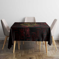 Africa Adinkra Symbol Tablecloth Sankofa Bird - Cosmic Red - Wonder Print Shop