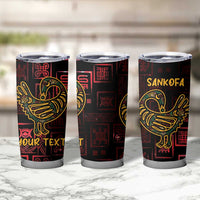 Personalized Africa Adinkra Symbol Tumbler Cup Sankofa Bird - Cosmic Red - Wonder Print Shop