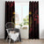 Africa Adinkra Symbol Window Curtain Sankofa Bird - Cosmic Red - Wonder Print Shop