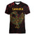 Africa Adinkra Symbol Women V-Neck T-Shirt Sankofa Bird - Cosmic Red - Wonder Print Shop