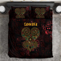 Africa Adinkra Symbol Bedding Set Sankofa Heart - Cosmic Red LT7 - Wonder Print Shop