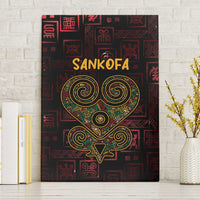 Africa Adinkra Symbol Canvas Wall Art Sankofa Heart - Cosmic Red LT7 - Wonder Print Shop
