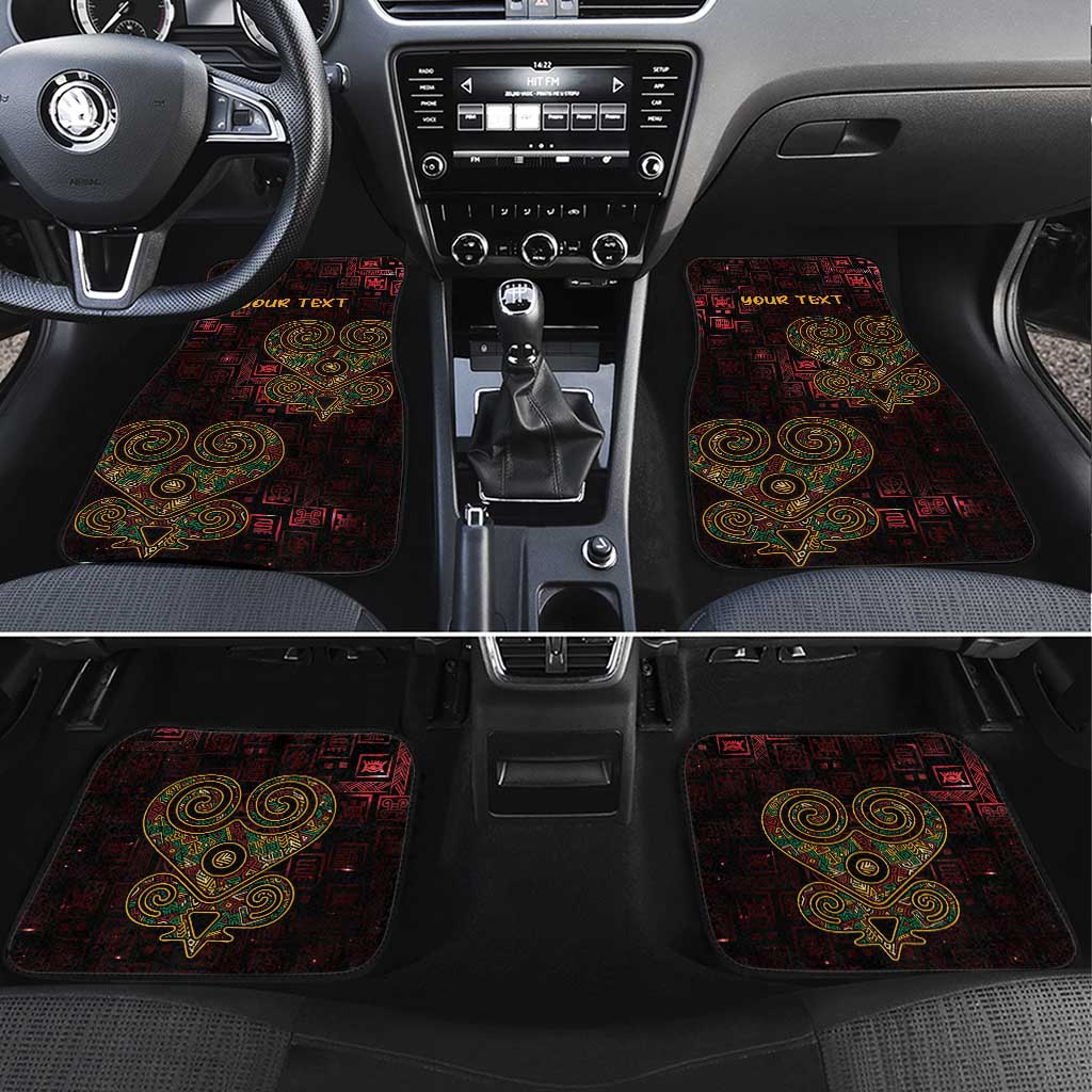 Africa Adinkra Symbol Car Mats Sankofa Heart - Cosmic Red LT7 - Wonder Print Shop