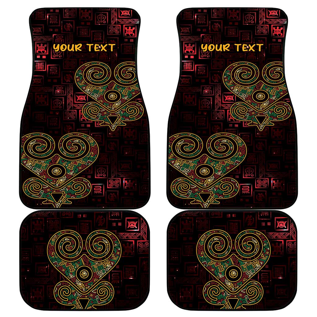 Africa Adinkra Symbol Car Mats Sankofa Heart - Cosmic Red LT7 - Wonder Print Shop