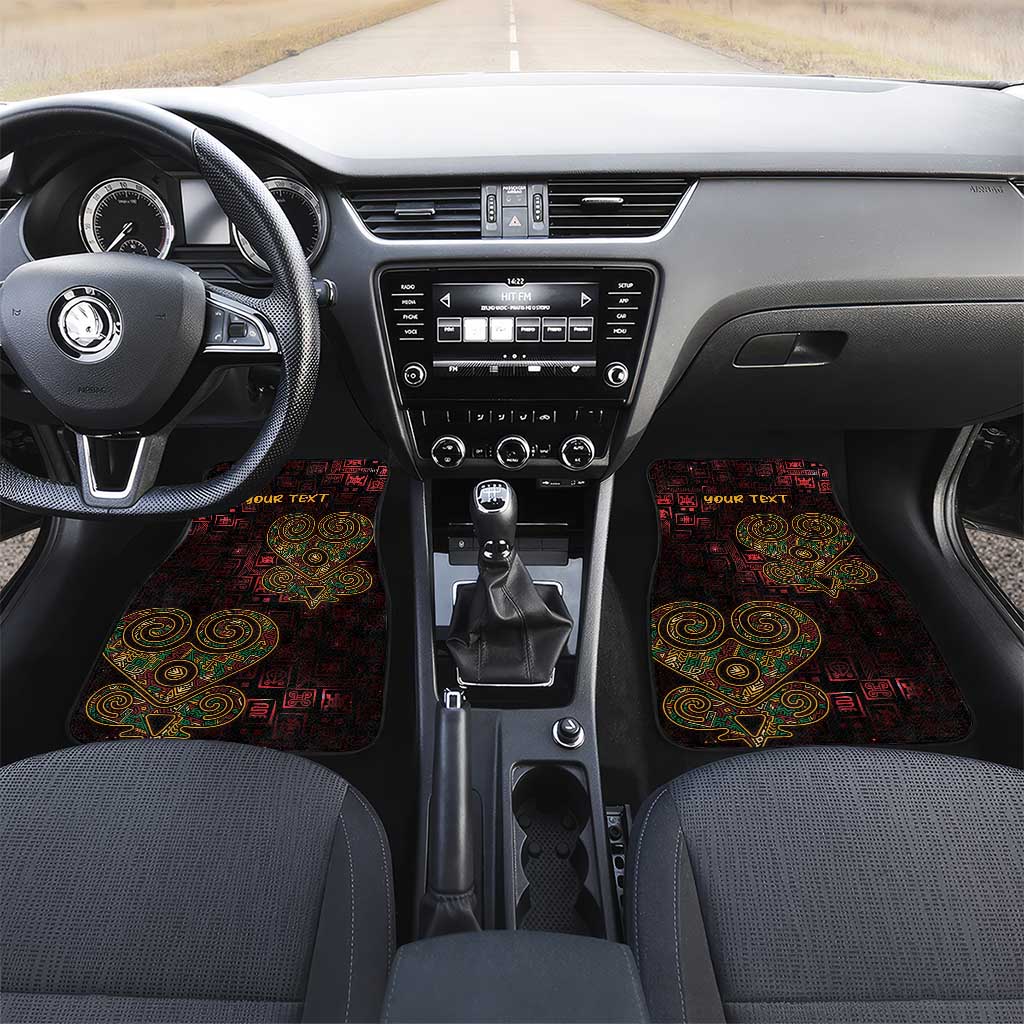 Africa Adinkra Symbol Car Mats Sankofa Heart - Cosmic Red LT7 - Wonder Print Shop