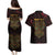 Africa Adinkra Symbol Couples Matching Puletasi and Hawaiian Shirt Sankofa Heart - Cosmic Red LT7 - Wonder Print Shop