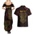 Africa Adinkra Symbol Couples Matching Summer Maxi Dress and Hawaiian Shirt Sankofa Heart - Cosmic Red LT7 - Wonder Print Shop