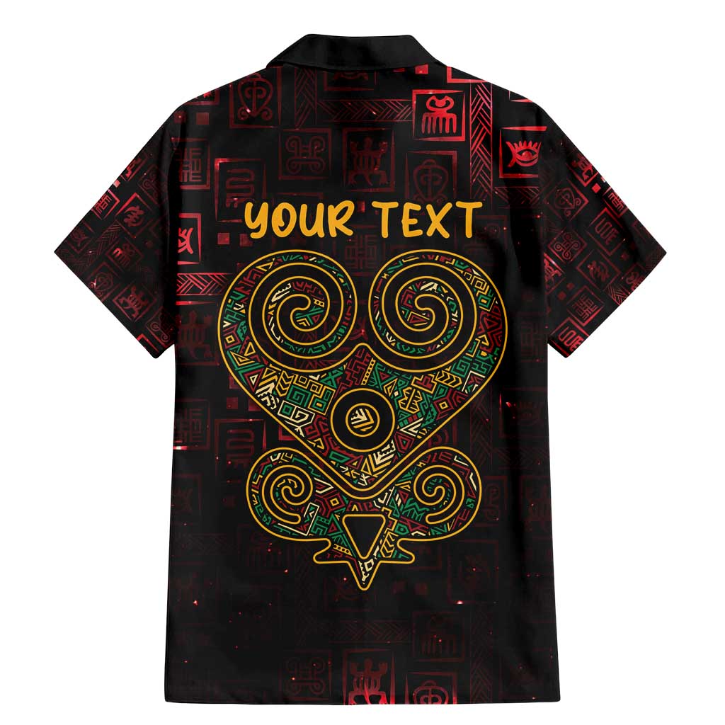 Africa Adinkra Symbol Family Matching Mermaid Dress and Hawaiian Shirt Sankofa Heart - Cosmic Red LT7 - Wonder Print Shop