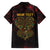Africa Adinkra Symbol Family Matching Off The Shoulder Long Sleeve Dress and Hawaiian Shirt Sankofa Heart - Cosmic Red - Wonder Print Shop
