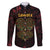 Africa Adinkra Symbol Family Matching Off The Shoulder Long Sleeve Dress and Hawaiian Shirt Sankofa Heart - Cosmic Red - Wonder Print Shop