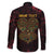 Africa Adinkra Symbol Family Matching Off The Shoulder Long Sleeve Dress and Hawaiian Shirt Sankofa Heart - Cosmic Red - Wonder Print Shop