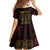 Africa Adinkra Symbol Family Matching Short Sleeve Bodycon Dress and Hawaiian Shirt Sankofa Heart - Cosmic Red - Wonder Print Shop