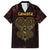 Africa Adinkra Symbol Family Matching Short Sleeve Bodycon Dress and Hawaiian Shirt Sankofa Heart - Cosmic Red - Wonder Print Shop
