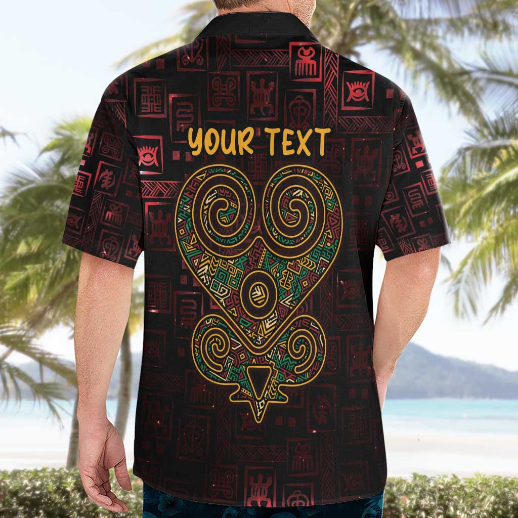 Africa Adinkra Symbol Hawaiian Shirt Sankofa Heart - Cosmic Red - Wonder Print Shop