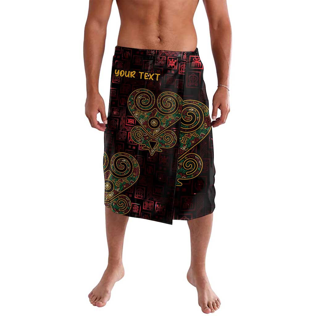 Africa Adinkra Symbol Lavalava Sankofa Heart - Cosmic Red - Wonder Print Shop