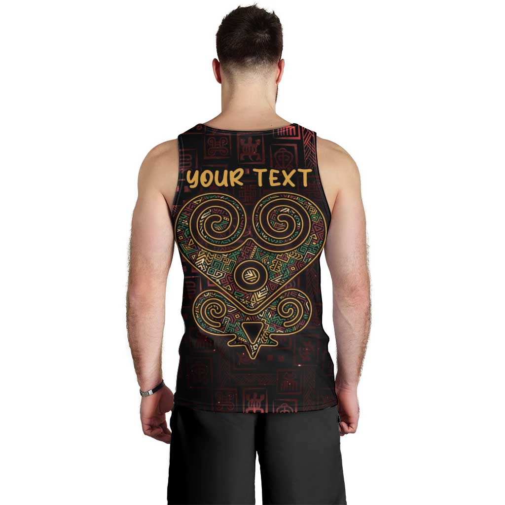 Africa Adinkra Symbol Men Tank Top Sankofa Heart - Cosmic Red - Wonder Print Shop